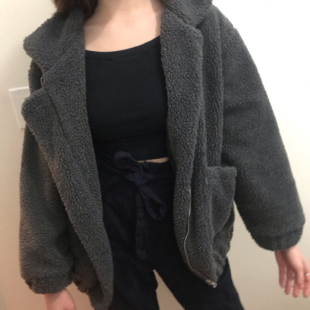 Oversized fluffy jacket